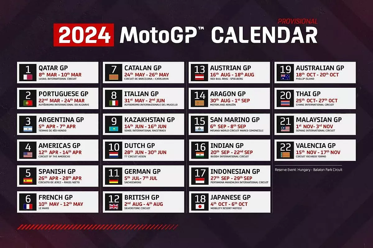 Biglietti Motociclismo MotoGP 2024 Calendario Biglietti Motociclismo MotoGP 2024 Calendario